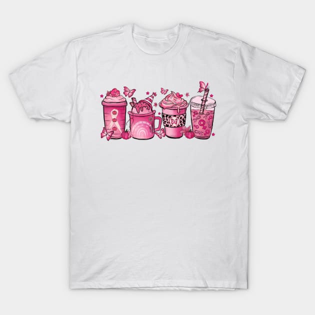 Breast Cancer Hot Chocolate Cup T-Shirt by WoollyWonder